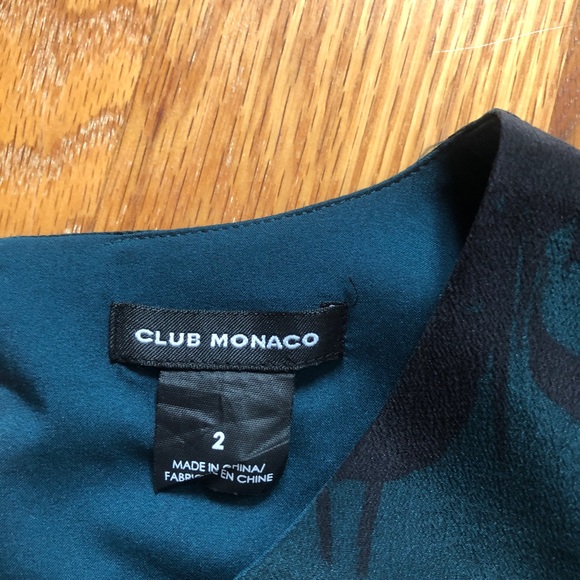 Club Monaco Green Silk Dress - Picture 3 of 4